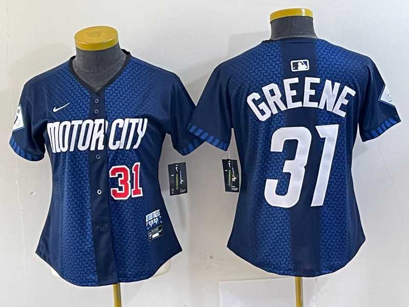 Women%27s Detroit Tigers #31 Riley Greene 2024 Navy City Connect Cool Base Limited Stitched Jerseys->washington nationals->MLB Jersey